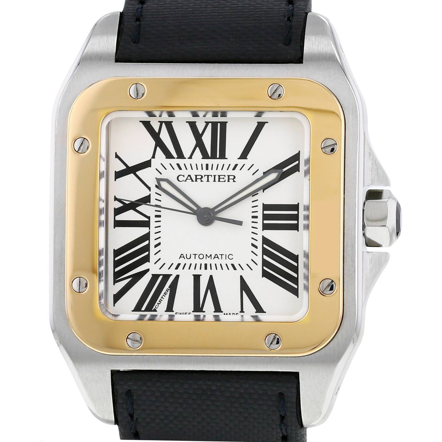 Cartier Santos 100 in gold and stainless steel Ref Cartier 2656 Circa 2000