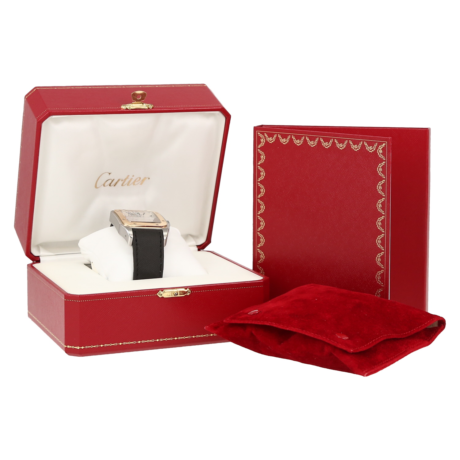 Reloj Cartier Santos-100 Limited edition de oro y acero Ref: Cartier - 2656  Circa 2000