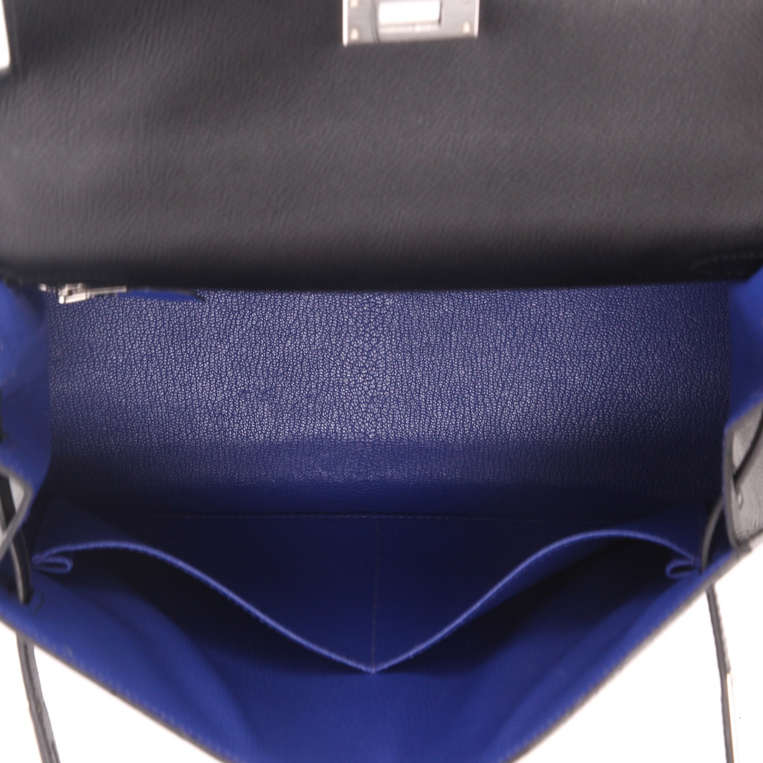 Sac à main Hermès  Kelly 28 cm en cuir epsom noir - Detail D3
