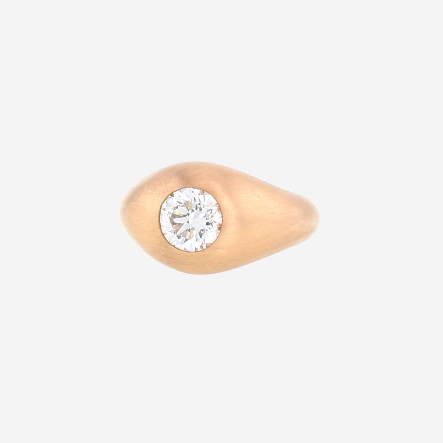 Sortija Vintage  de oro rosa y diamante