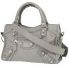 Balenciaga  City handbag  in grey leather - 00pp thumbnail