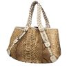 Shopping bag Gucci  Gucci Vintage in pitone beige e pelle bianca - 00pp thumbnail
