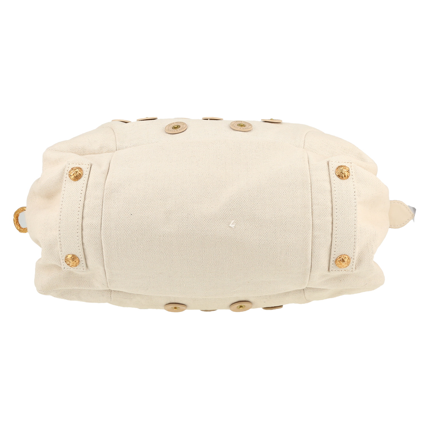 Louis Vuitton  Editions Limitées handbag  in beige canvas - Detail D1