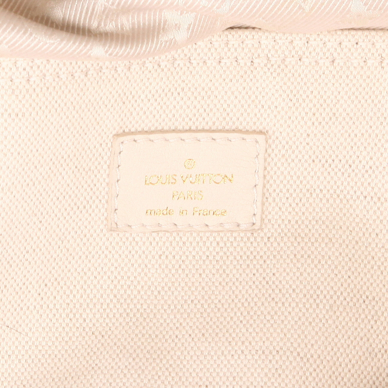 Borsa Louis Vuitton  Editions Limitées in tela beige - Detail D2