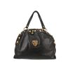 Gucci  Babouska handbag  in black smooth leather - 360 thumbnail