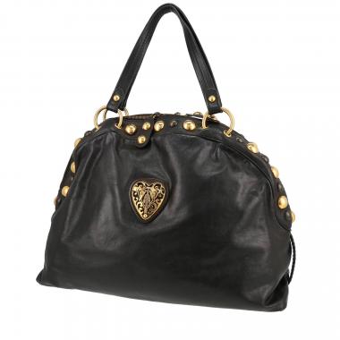Sac à main Gucci  Babouska en cuir lisse noir