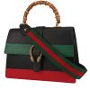 Sac bandoulière Gucci  Dionysus Bamboo en cuir noir vert et rouge - 00pp thumbnail