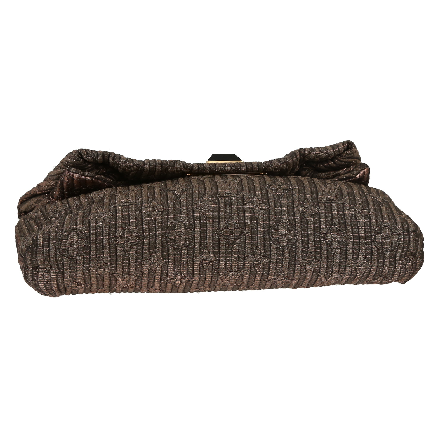 Pochette Louis Vuitton  Altair en cuir monogram bronze - Detail D1