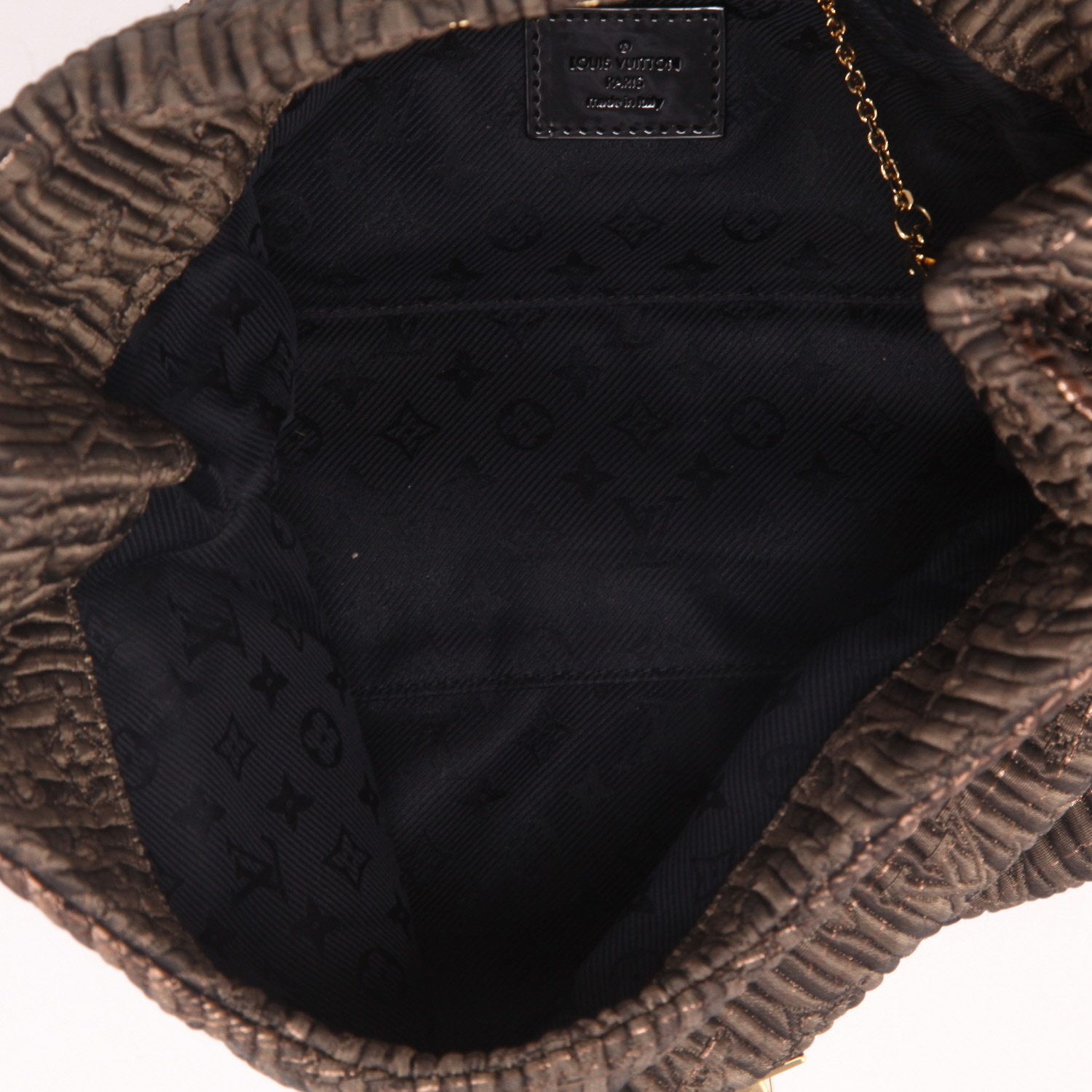 Pochette Louis Vuitton  Altair en cuir monogram bronze - Detail D3