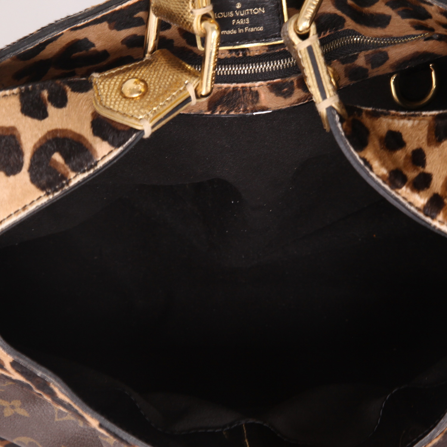 Sac à main Louis Vuitton  Editions Limitées en poulain marron et toile monogram - Detail D3