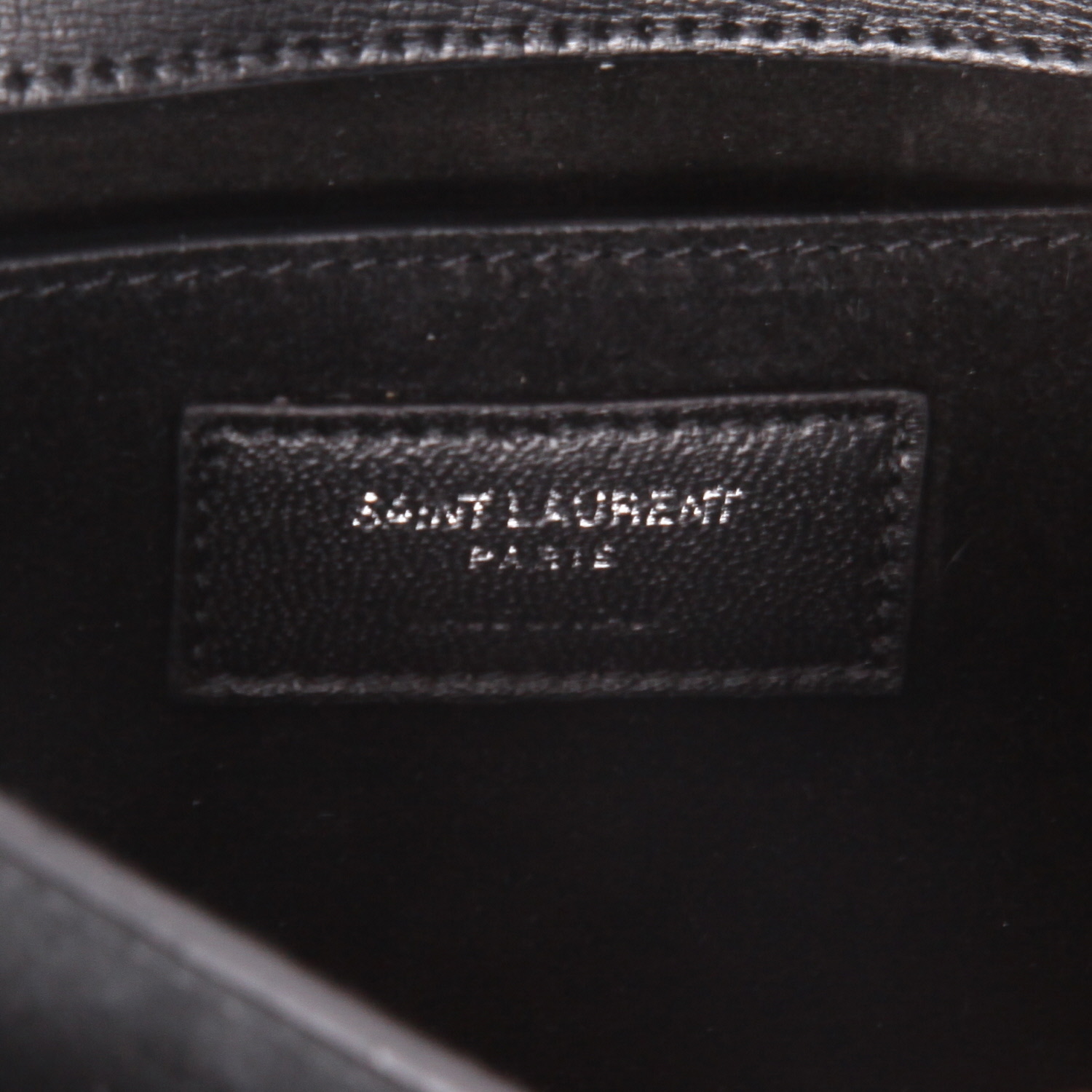 Bolso bandolera Saint Laurent  Sunset modelo mediano  en cuero negro - Detail D2