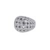 Vintage  boule ring in white gold and diamonds - 00pp thumbnail