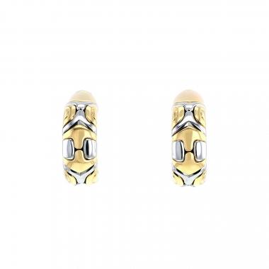 Pendientes Bulgari Alveare de oro amarillo y acero