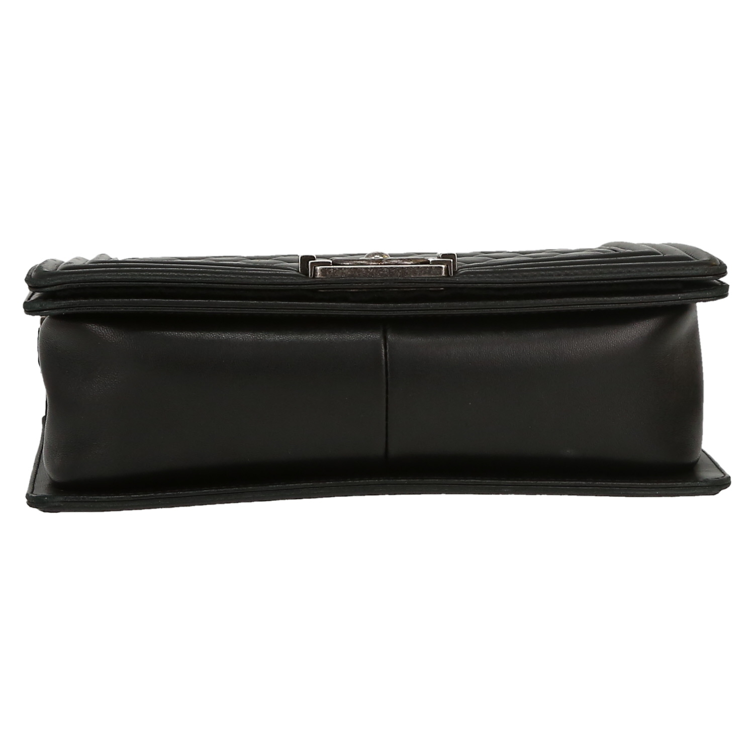 Borsa a tracolla Chanel  Boy in pelle trapuntata nera - Detail D1