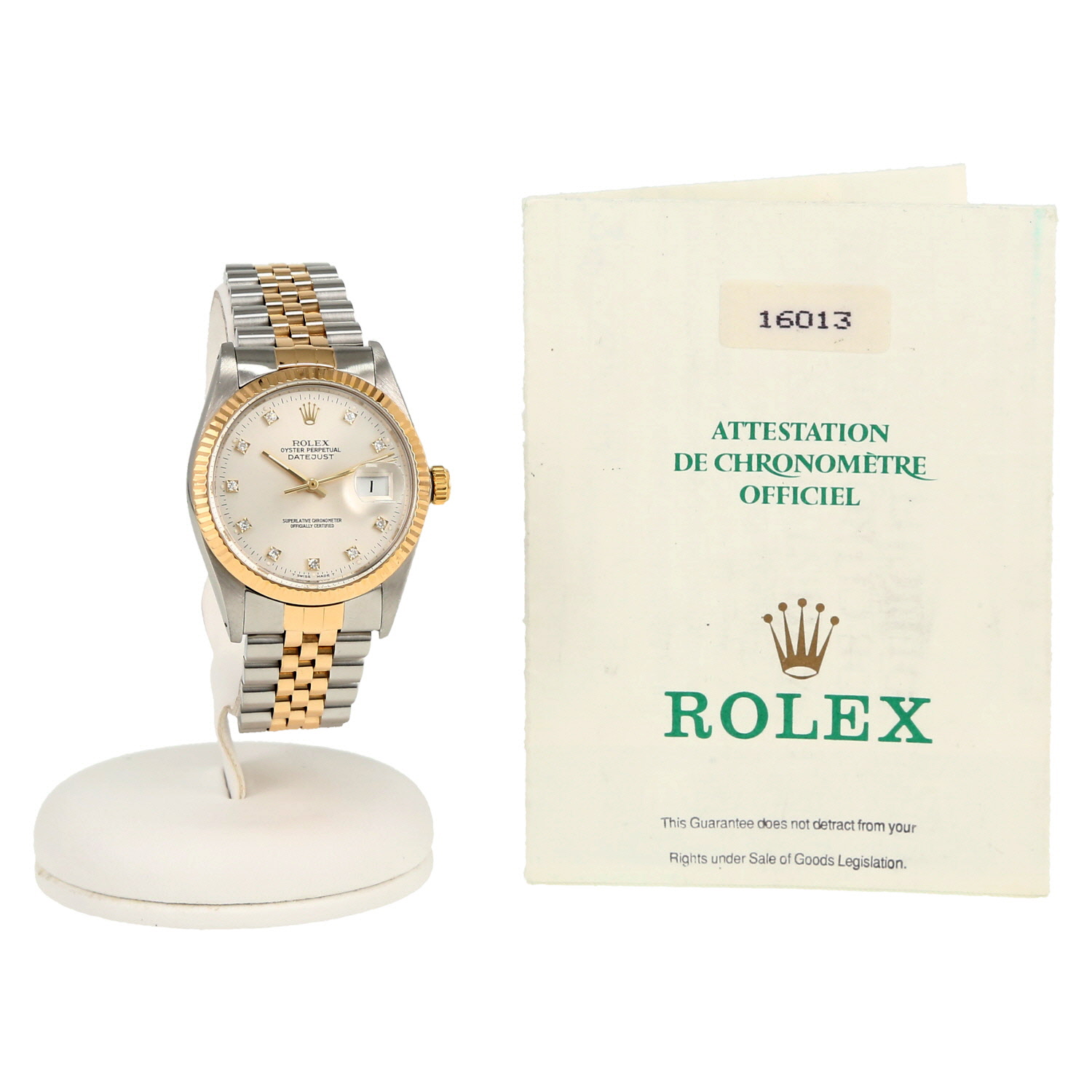 Reloj Rolex Datejust de oro y acero Ref: Rolex - 16013  Circa 1987 - Detail D2