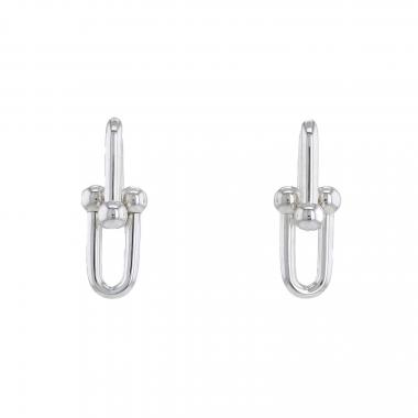 Paire de boucles d'oreilles Tiffany & Co City HardWear large en argent
