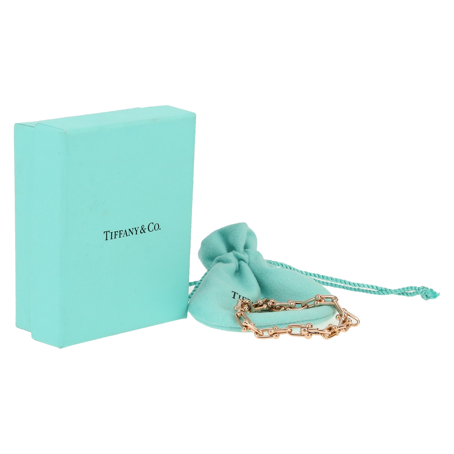 Bracelet Tiffany & Co City HardWear petit modèle en or rose - Detail D2