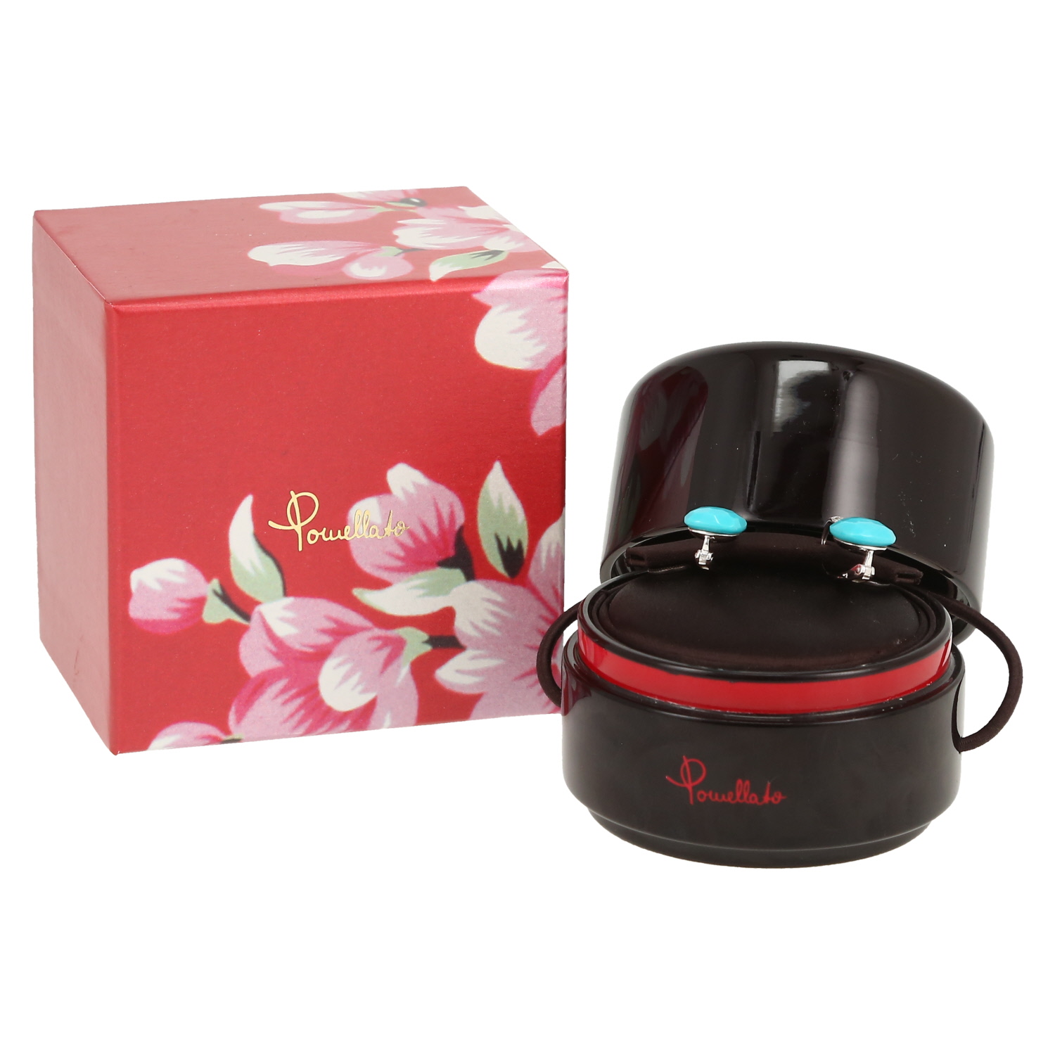 Orecchini Pomellato Capri in oro bianco, turchese e diamanti - Detail D2