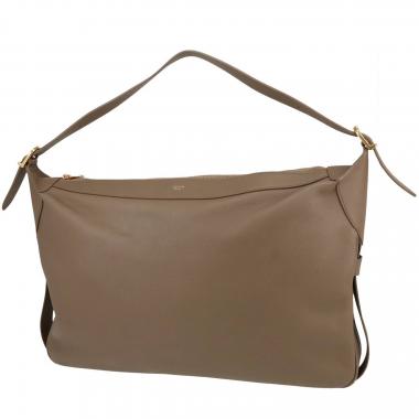 Bolso de mano Celine  Romy en cuero color topo