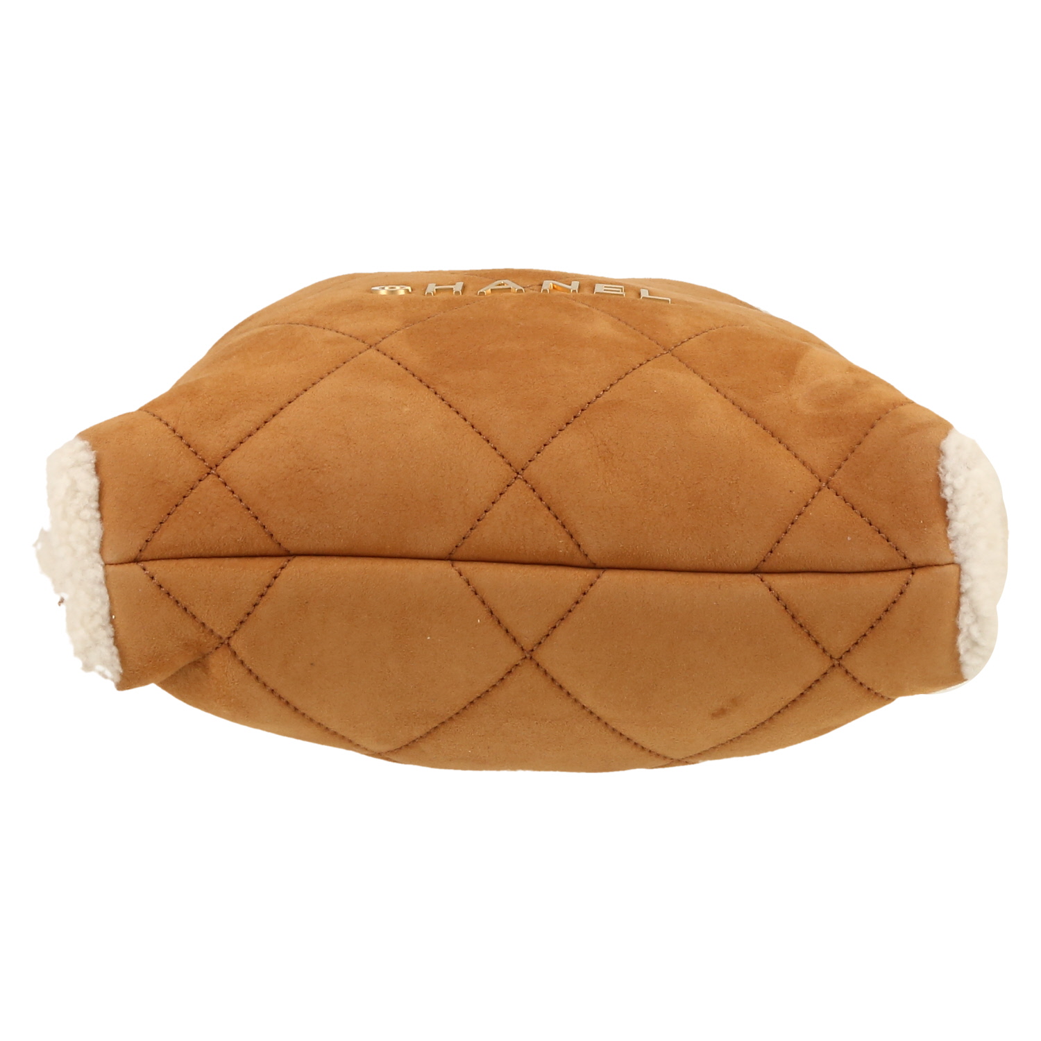 Shopping bag Chanel  22 in shearling beige e écru - Detail D1