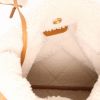 Sac cabas Chanel  22 en peau retournée beige et écrue - Detail D3 thumbnail