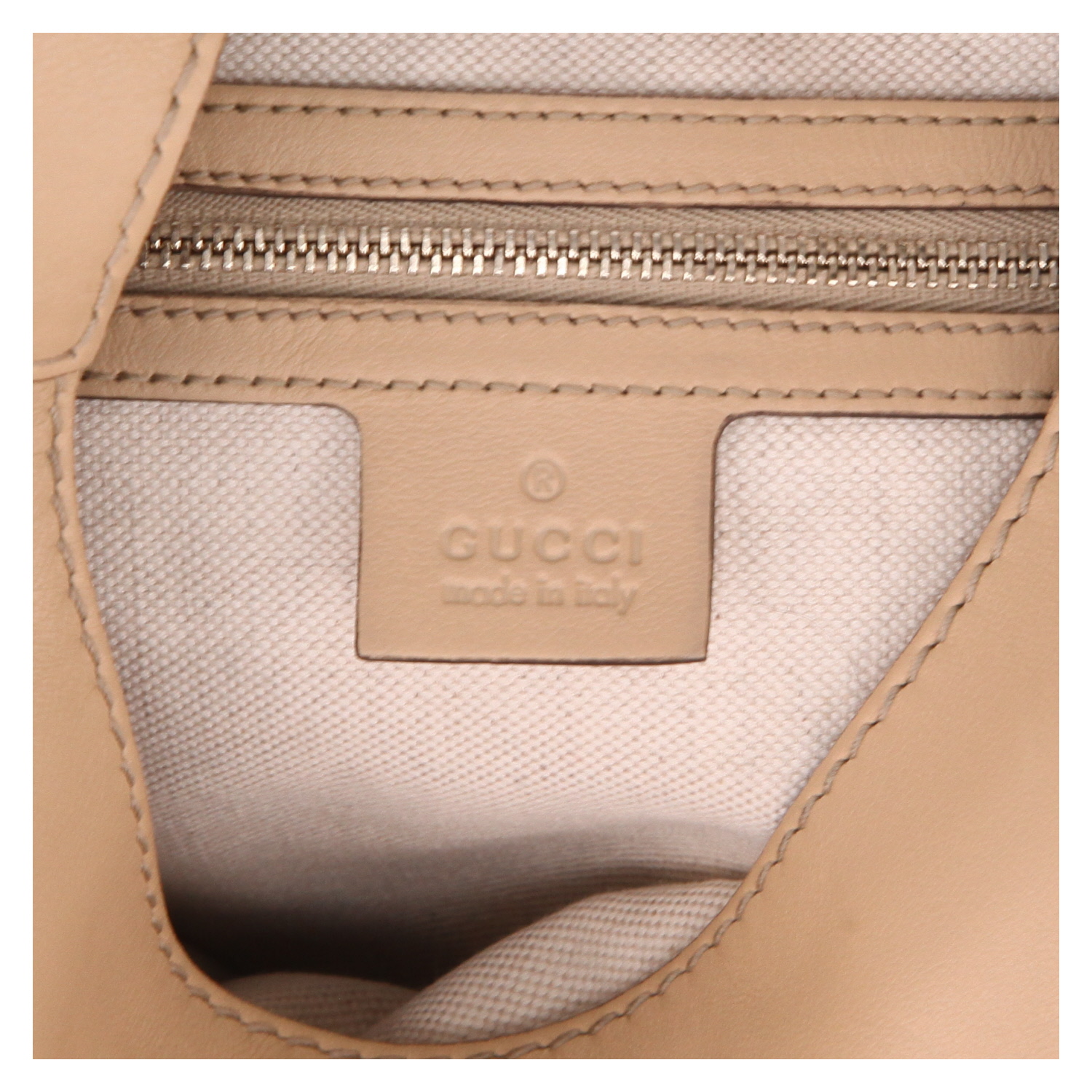 Borsa Gucci  Jackie in pelle beige - Detail D2