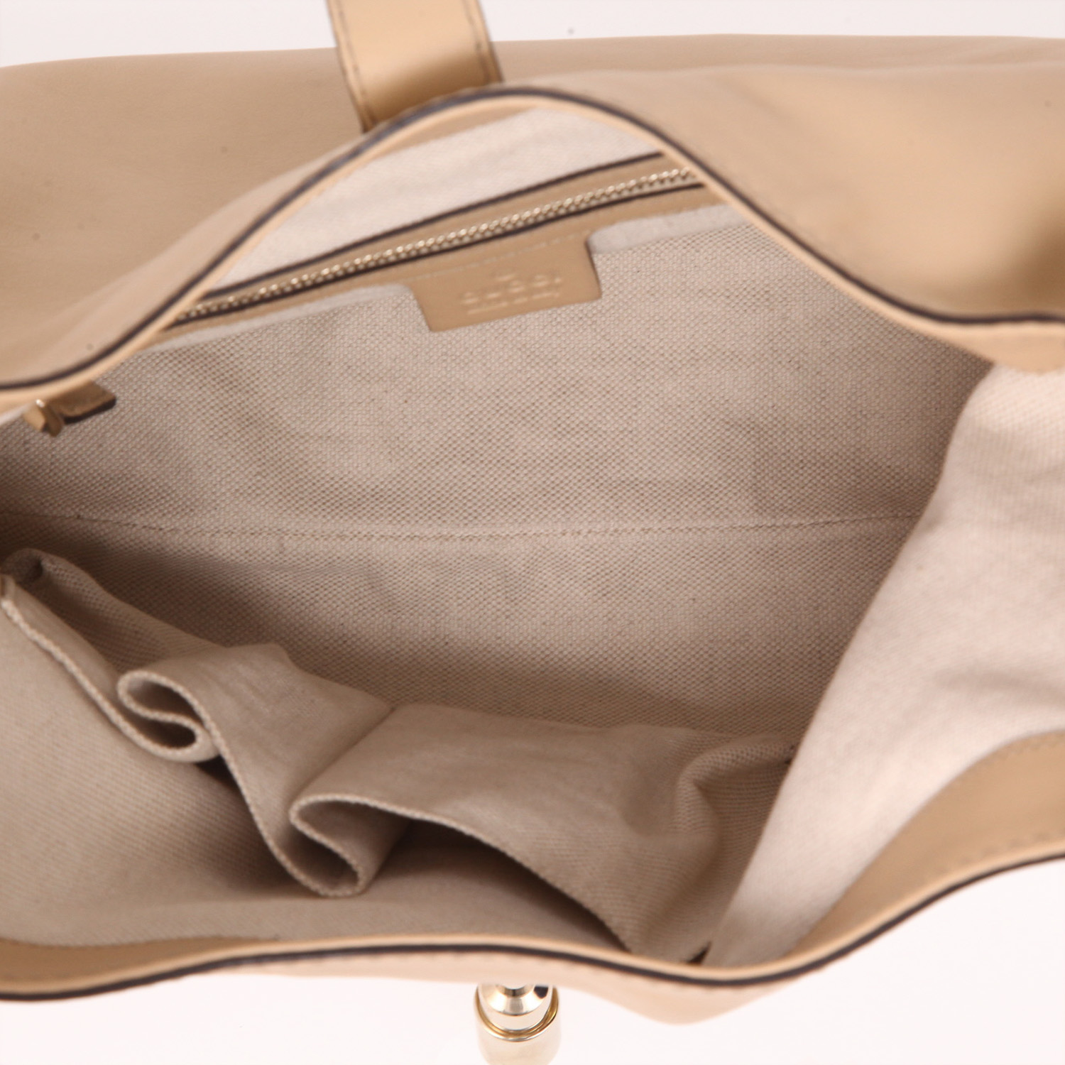 Bolso de mano Gucci  Jackie en cuero beige - Detail D3