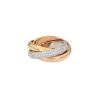 Cartier Trinity ring in 3 golds and diamonds - 00pp thumbnail