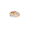 Cartier Trinity ring in 3 golds and diamonds - 360 thumbnail