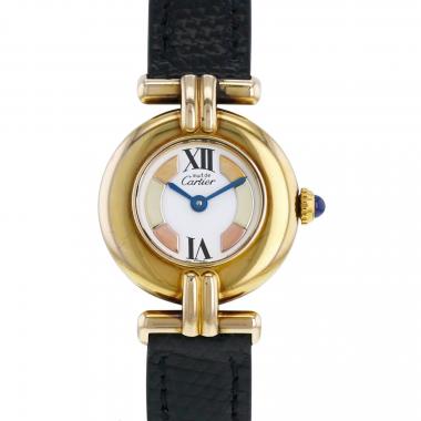 Montre Cartier Colisee en vermeil Vers 1990