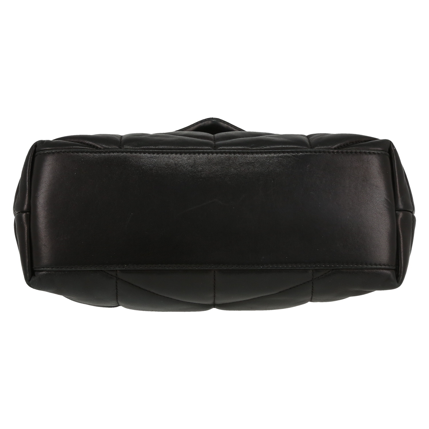 Saint Laurent  Loulou Puffer shoulder bag  in black quilted leather - Detail D1