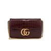 Borsa a tracolla Gucci  GG Marmont mini  in coccodrillo color prugna - 360 thumbnail