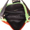 Fendi  Baguette handbag  in red and green synthetic furr  and black leather - Detail D3 thumbnail