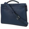Fendi  Peekaboo large model  shoulder bag  in blue grained leather - 00pp thumbnail