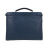Fendi  Peekaboo large model  shoulder bag  in blue grained leather - 360 thumbnail