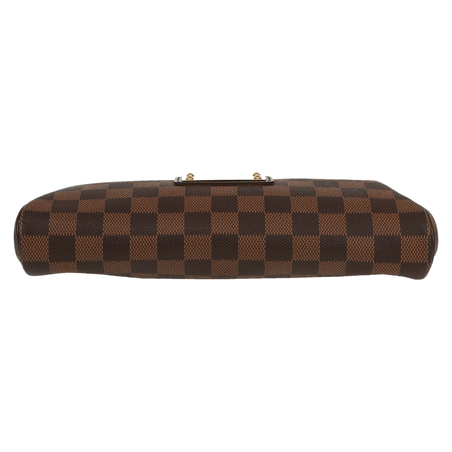 Louis Vuitton  Eva shoulder bag  in ebene damier canvas  and brown leather - Detail D1