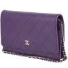 Borsa a tracolla Chanel  Wallet on Chain in pelle trapuntata viola - 00pp thumbnail
