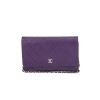 Borsa a tracolla Chanel  Wallet on Chain in pelle trapuntata viola - 360 thumbnail