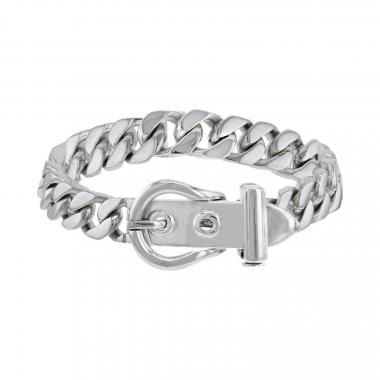 Hermès Boucle Sellier small model bracelet in silver