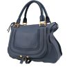 Borsa Chloé  Marcie in pelle martellata blu - 00pp thumbnail