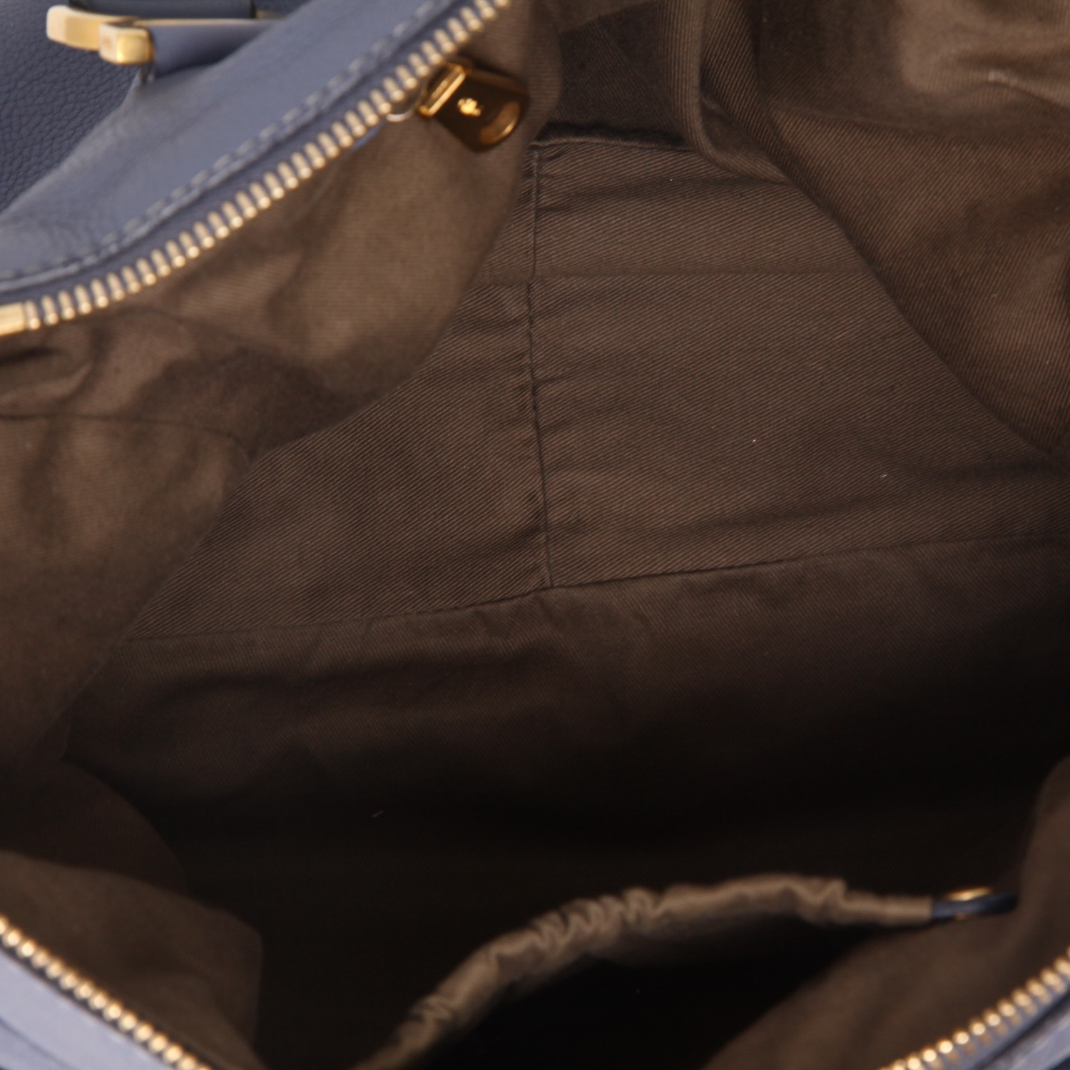 Sac à main Chloé  Marcie en cuir grainé bleu - Detail D3