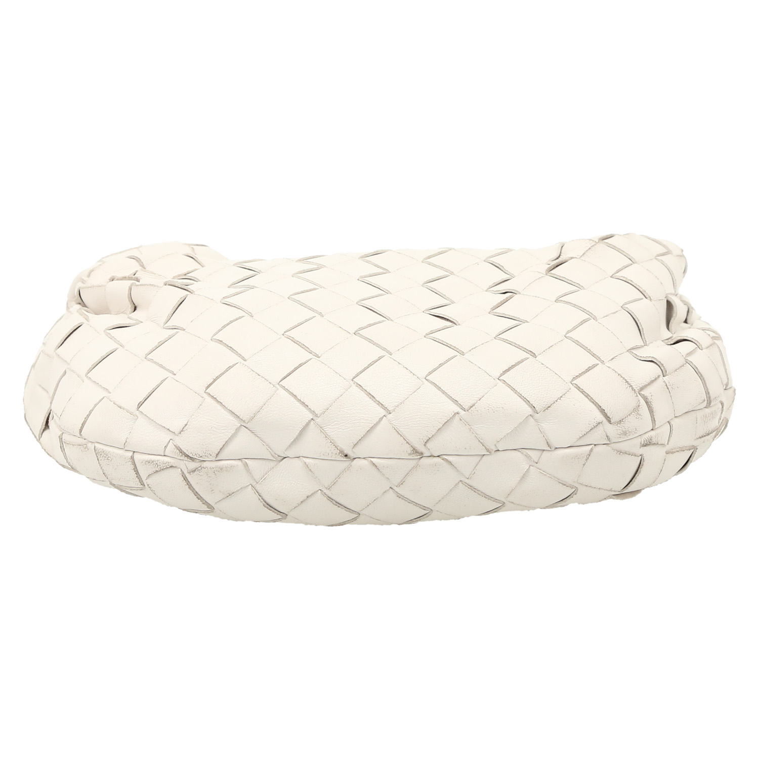 Borsa Bottega Veneta  Mini Jodie in pelle intrecciata écru - Detail D1