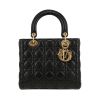 Borsa Dior  Lady Dior in pelle cannage nera - 360 thumbnail