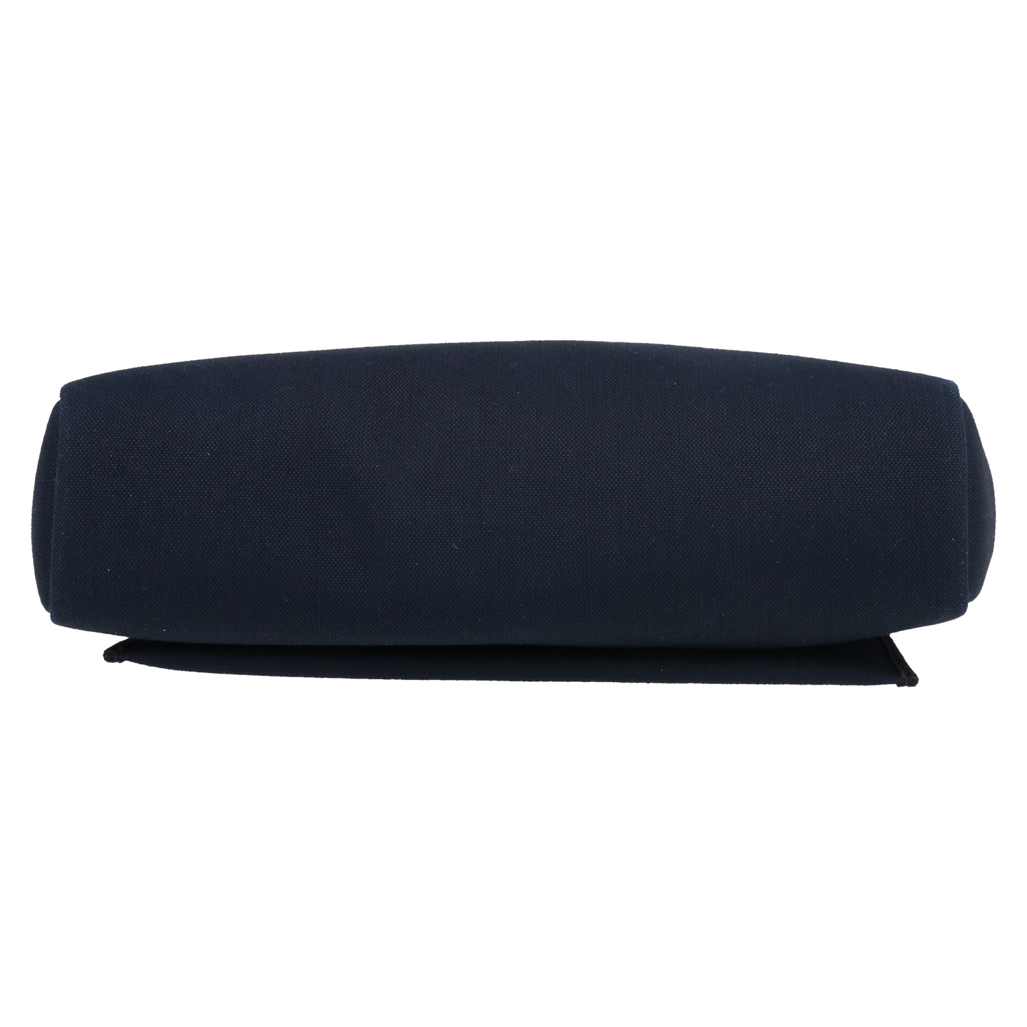 Hermès  Herbag bag worn on the shoulder or carried in the hand  in blue canvas  and blue leather - Detail D1