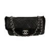 Chanel   handbag  in black quilted leather  and black synthetic furr - 360 thumbnail