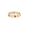 Tiffany & Co Atlas ring in pink gold and ruby - 00pp thumbnail