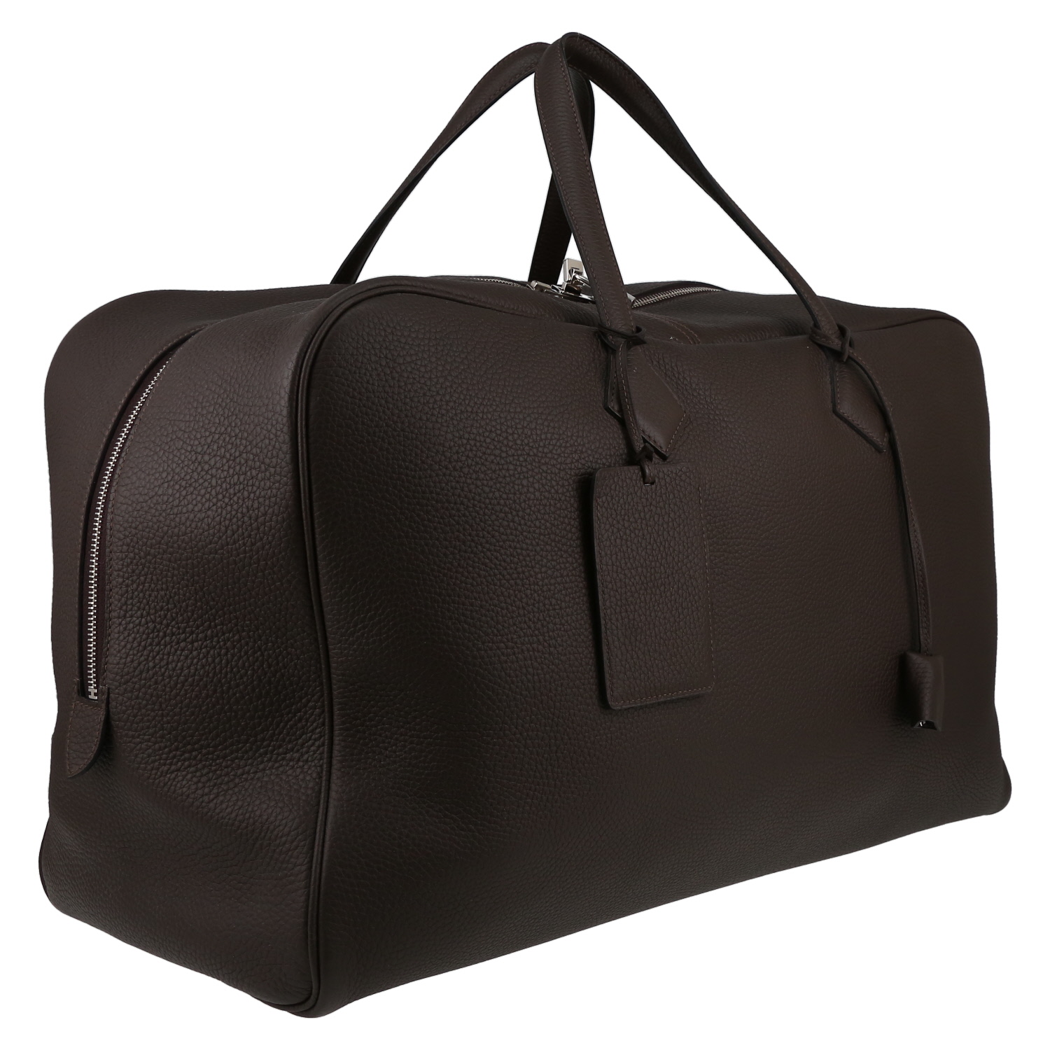 Bolsa de viaje Hermès  Victoria en cuero togo marrón - Detail D3