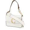 Chloé  C shoulder bag  in white leather - 00pp thumbnail