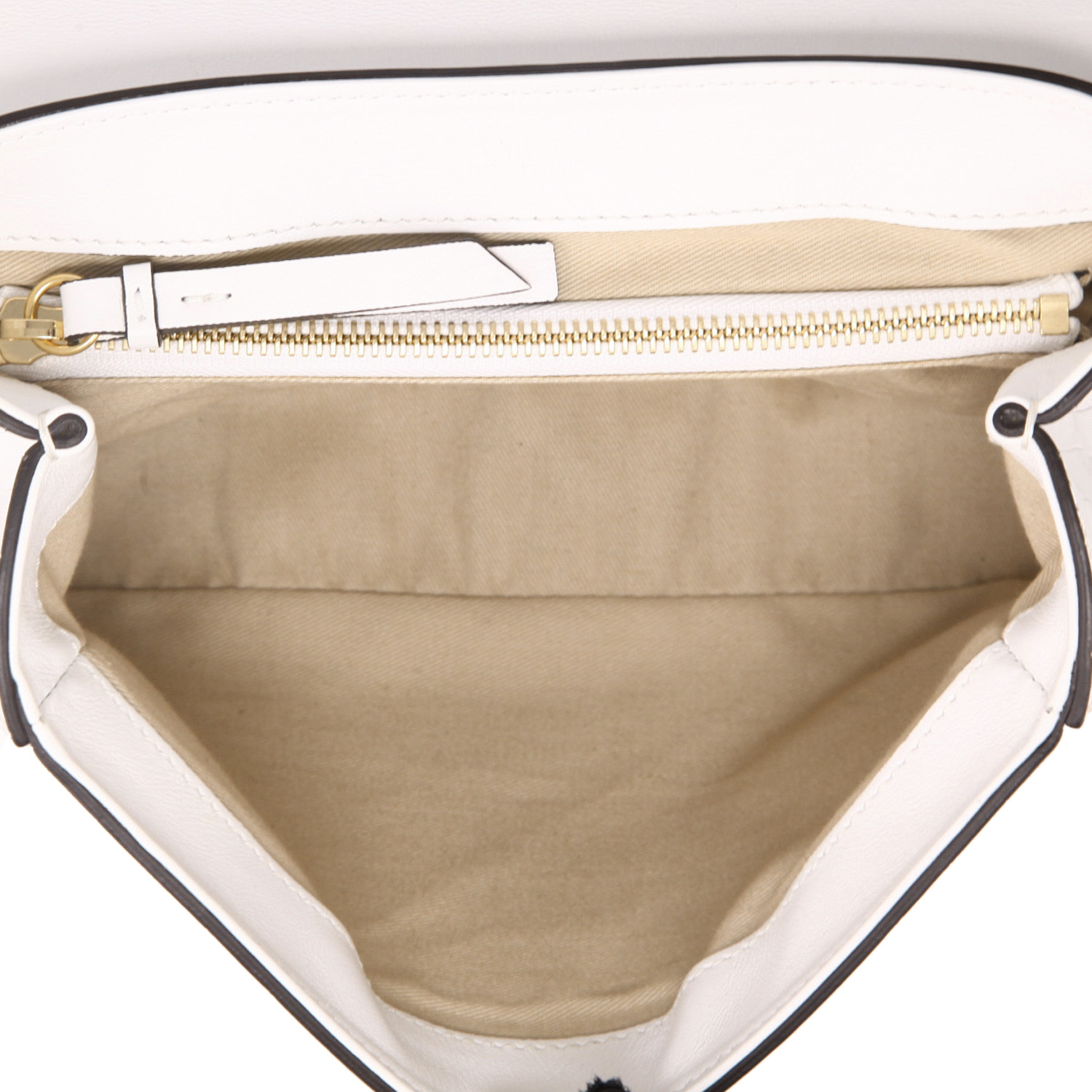 Bolso bandolera Chloé  C en cuero blanco - Detail D3