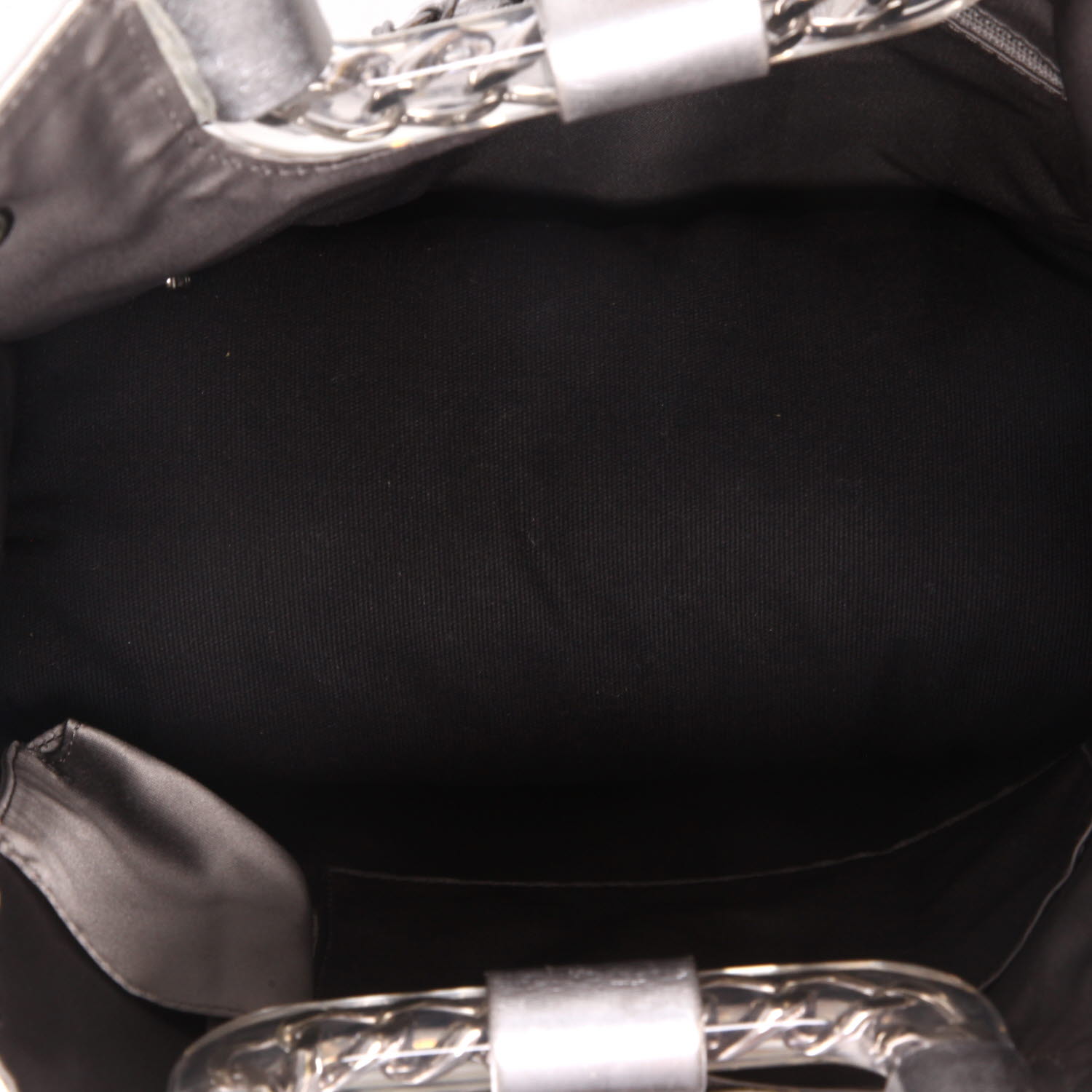 Shopping bag Chanel   in pelle argentata - Detail D3